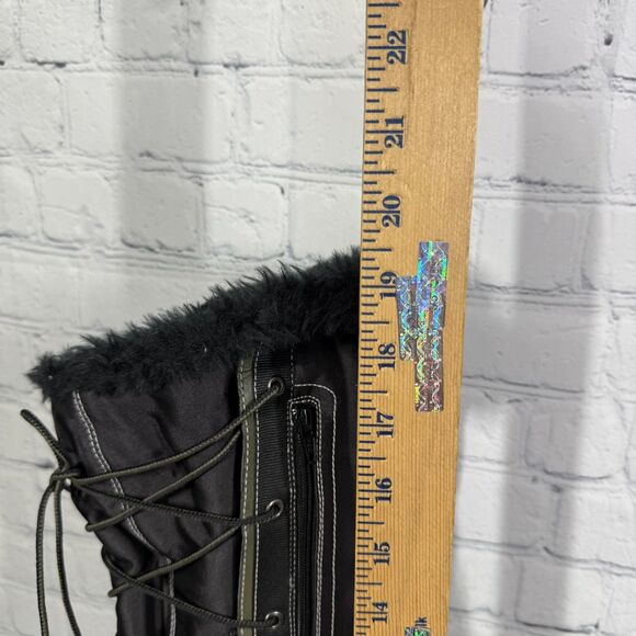 Timberland Knee High Boots Women's Size 9 1/2 M Canvas Faux Fur Waterproof Lace - Picture 9 of 16